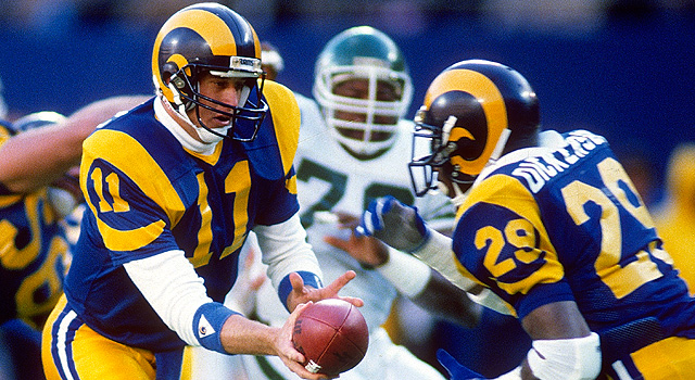 Les Los Angeles Rams, avec Jim Everett et Eric Dickerson (photo : NFL)